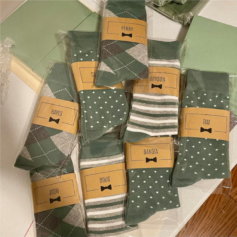 Sage Green & Grey Argyle Socks | Men
