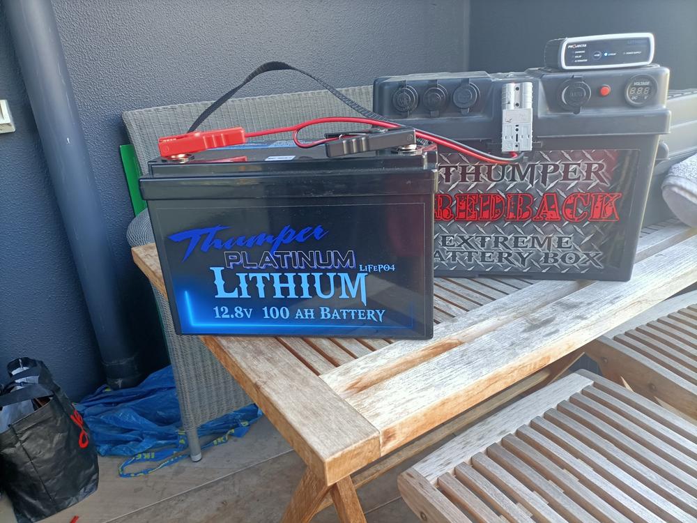 Thumper Lithium 100 AH LiFePO4 Prismatic Battery 100 Amp BMS | 5 year warranty - Black Friday special - Customer Photo From David Robinson