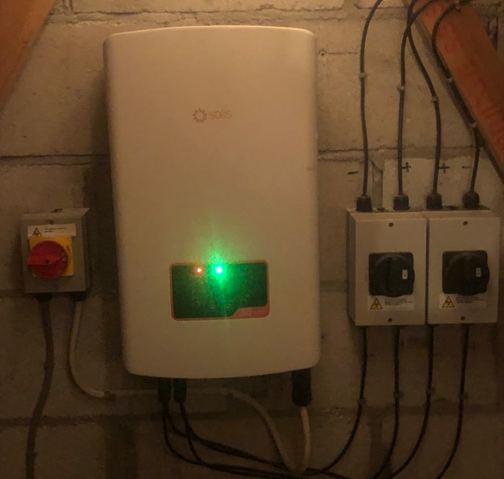 Solis 3.6kW on grid Solar Inverter Mini 6S Single Tracker 2 x String with DC £373 + vat - Customer Photo From Anonymous