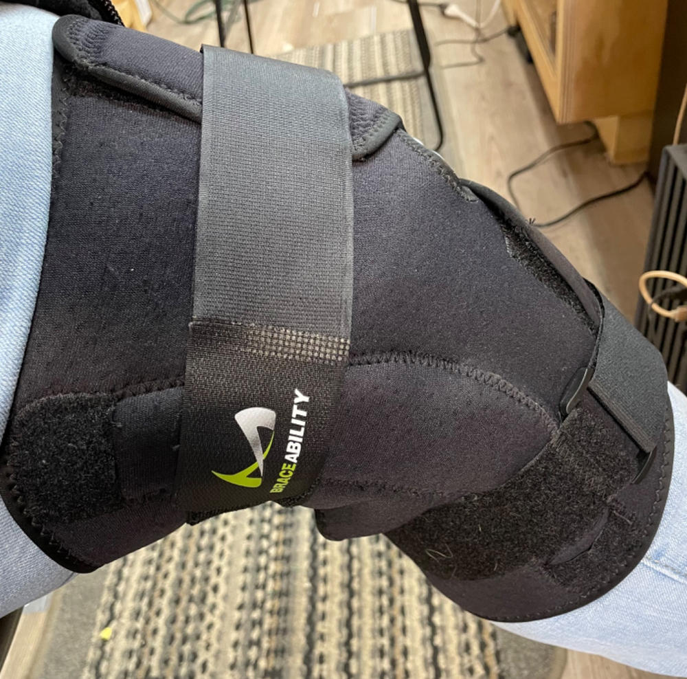 Bariatric Plus Size Hinged Knee Brace | Wraparound Meniscus & Joint Support with Stability Straps - Customer Photo From Lorraine Whitehead