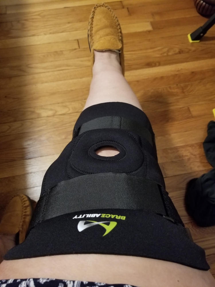 Big Knee Brace for Large Legs | Plus Size Patella Support Sleeve with Adjustable Thigh & Calf Straps - Customer Photo From Lisa McIntosh 
