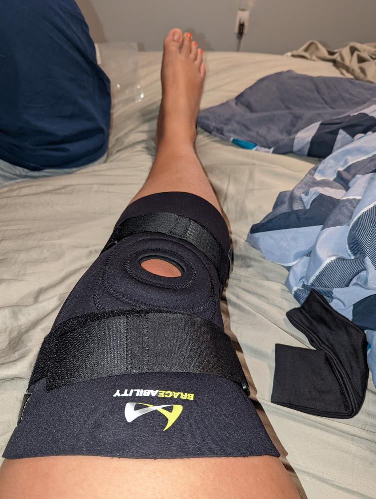 Obesity Knee Pain Brace | Big Hinged Bariatric Support for Overweight Person with Large Thighs & Legs - Customer Photo From Angelica R