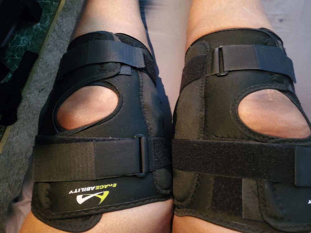 Obesity Knee Pain Brace | Big Hinged Bariatric Support for Overweight Person with Large Thighs & Legs - Customer Photo From Shonda Lige
