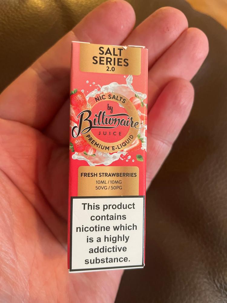 Fresh Strawberries - Nic Salts - Billionaire Juice - Customer Photo From Dan 