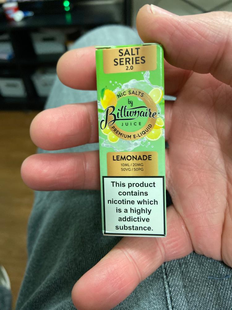 Lemonade - Nic Salts - Billionaire Juice - Customer Photo From Ryan w