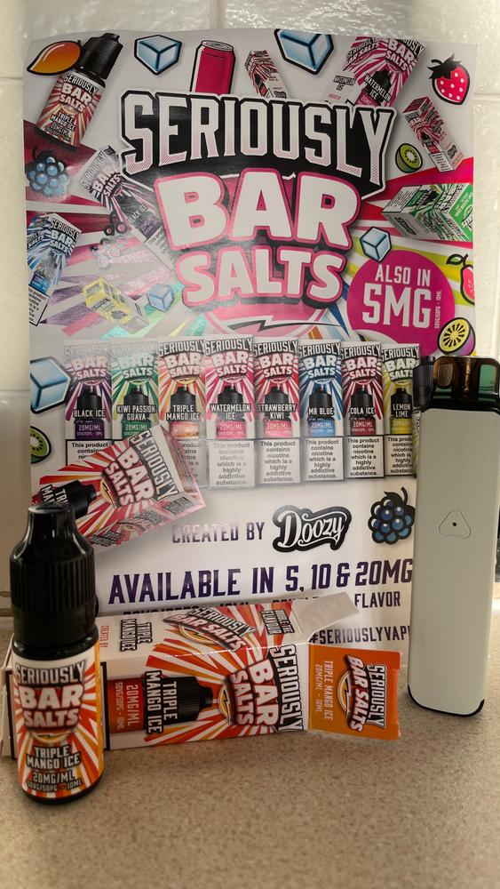 Doozy Seriously Bar Salts Nic Salts - Customer Photo From Steven Chinnock