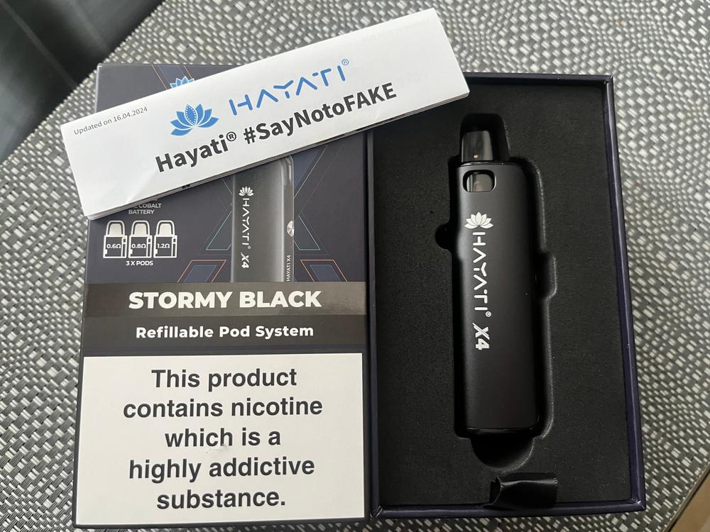 Hayati X4 Refillable Pod Kit - Customer Photo From Ben Evans 