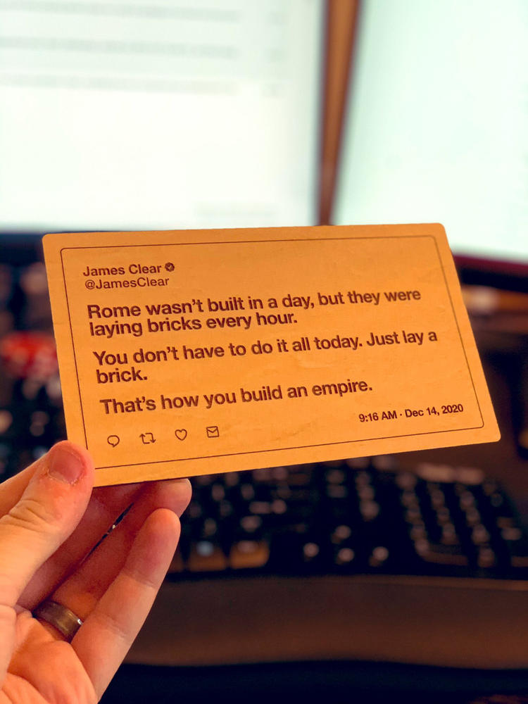 Wooden Etched Tweet: Small - Customer Photo From Mark Praschan