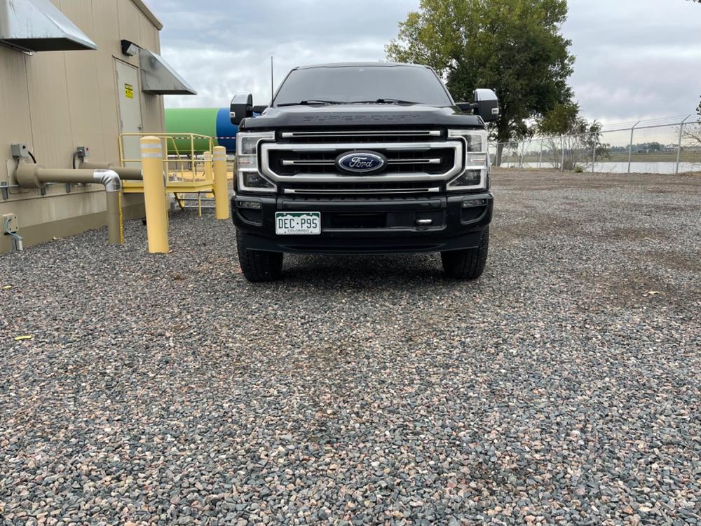 2021+ Ford F150, Lightning, and Tremor Front License Plate Relocation