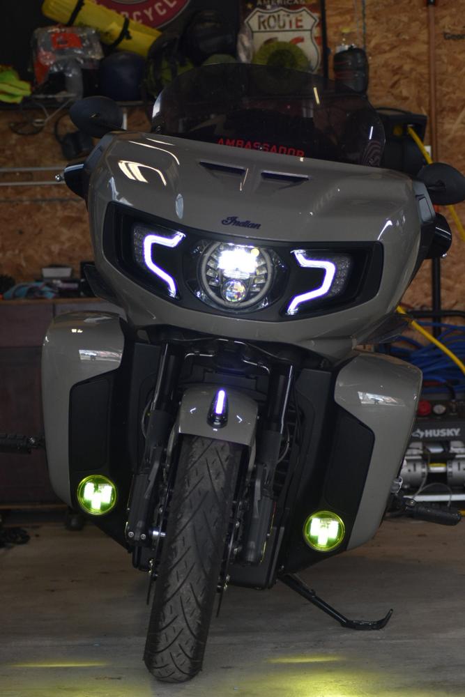 Indian Challenger (20-  ) Daytime Running Light Covers - Customer Photo From Calvin Craner