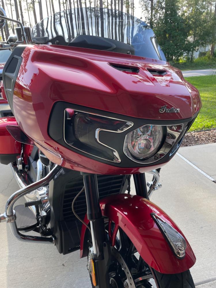 Indian Challenger (20-  ) Daytime Running Light Covers - Customer Photo From Richard Robbins
