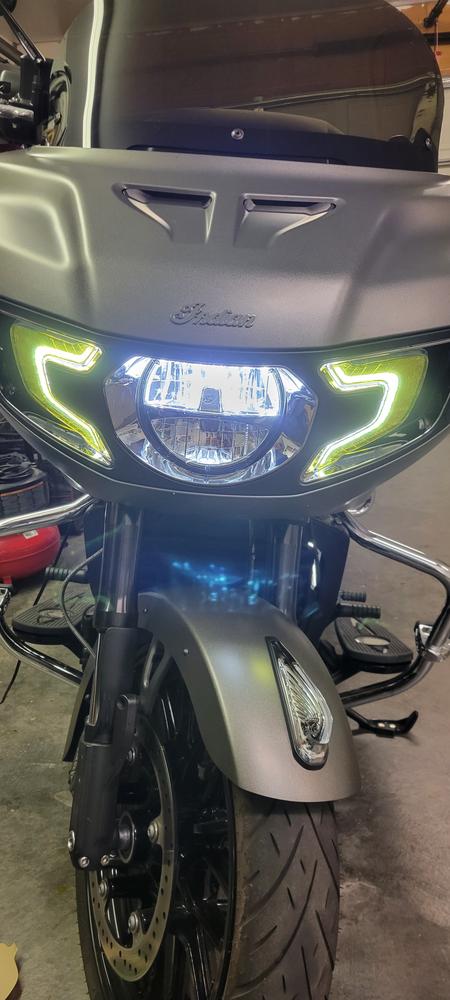 Indian Challenger (20-  ) Daytime Running Light Covers - Customer Photo From Erik