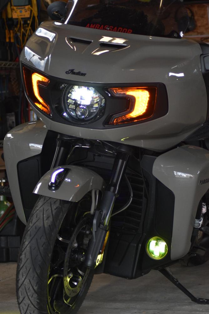 Indian Challenger (20-  ) Daytime Running Light Covers - Customer Photo From Calvin Craner