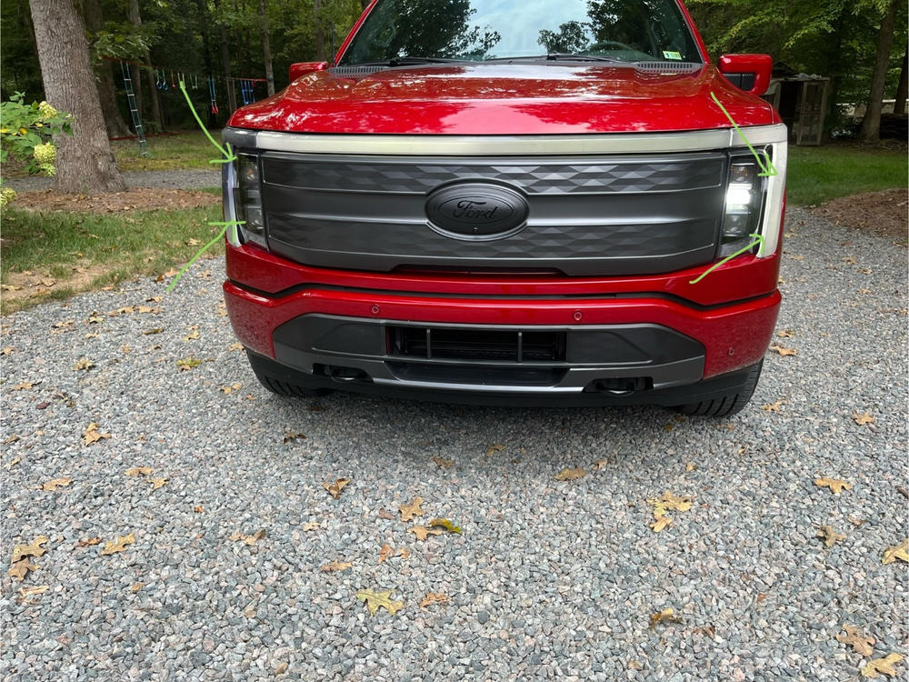 Ford F-150 Lightning (2022+  ) Headlight Covers - Customer Photo From David Baber