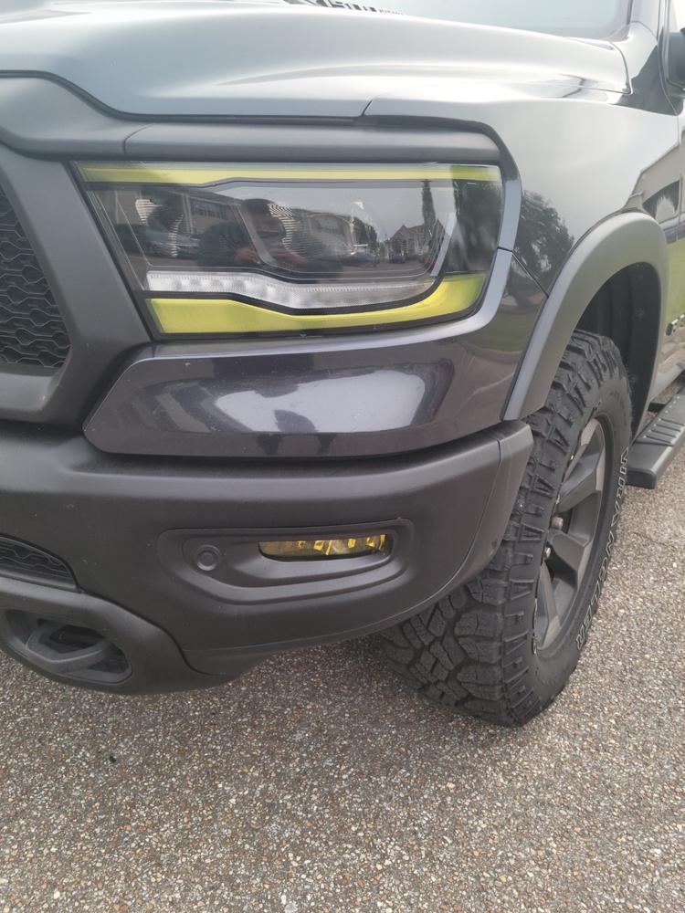 Dodge RAM 1500 Rebel, Laramie (2019+  ) Fog Light Covers - Customer Photo From Raymond Hidalgo