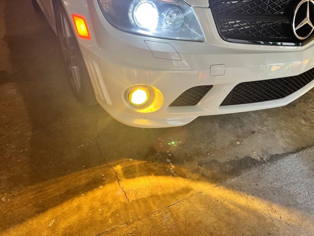 Mercedes C-Class Sport (08-11) Round Fog Light Covers - Customer Photo From Anonymous