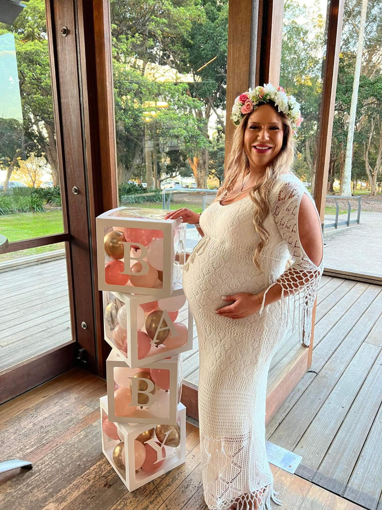 Crochet maternity outlet dress