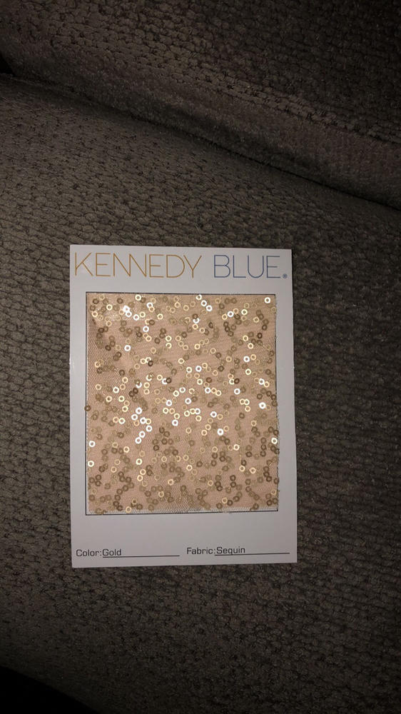 Sequin Fabric Swatches  Kennedy Blue - Kennedy Blue