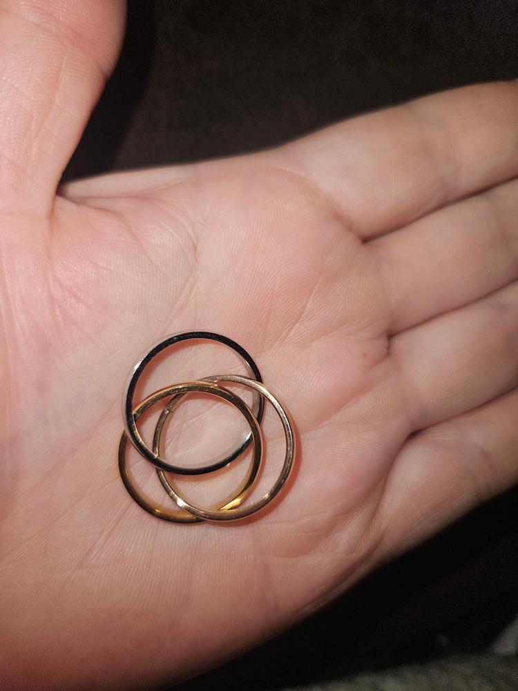 Kenzie 18k Gold Plated Swarovski Interlocking Rings - Customer Photo From Candy F.