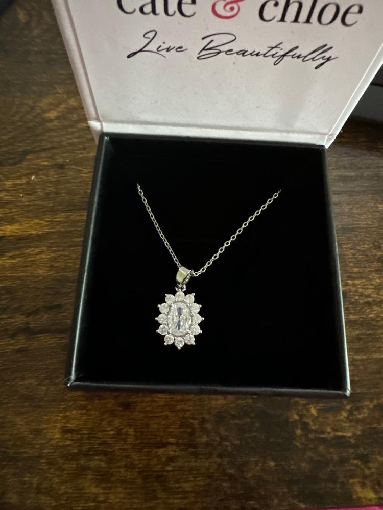 Sage "Wisdom" 18k White Gold Plated Pendant Necklace - Customer Photo From foldsct