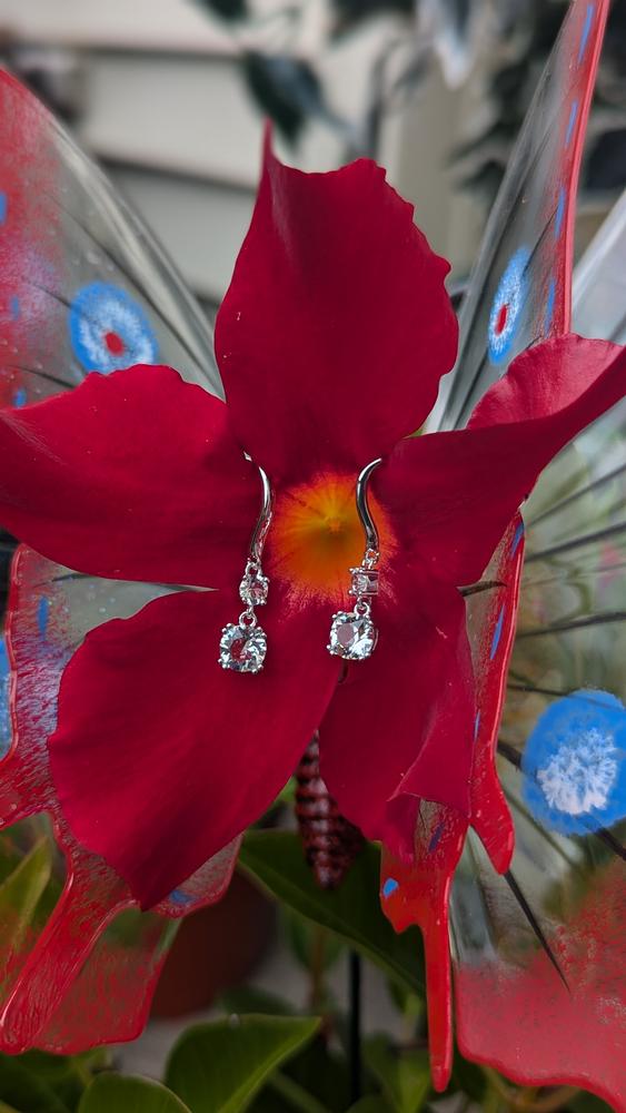 Kadence 18k White Gold Plated Crystal Drop Dangle Earrings - Customer Photo From Marina