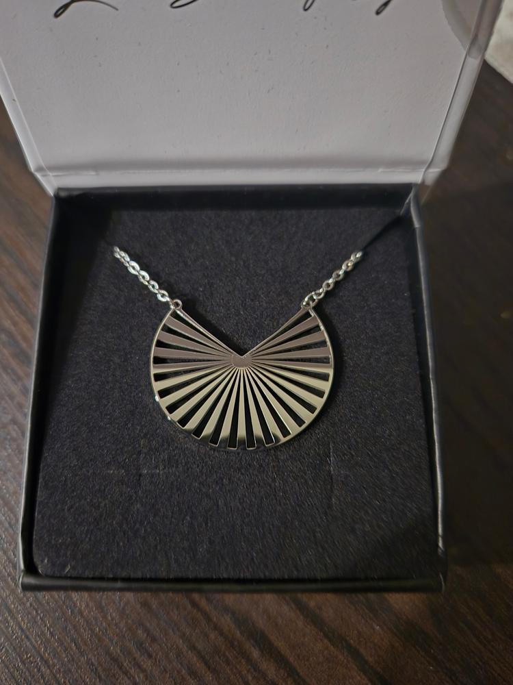 Taylor "Charisma" 18k White Gold Plated Stainless Steel Necklace - Customer Photo From Gavin I.