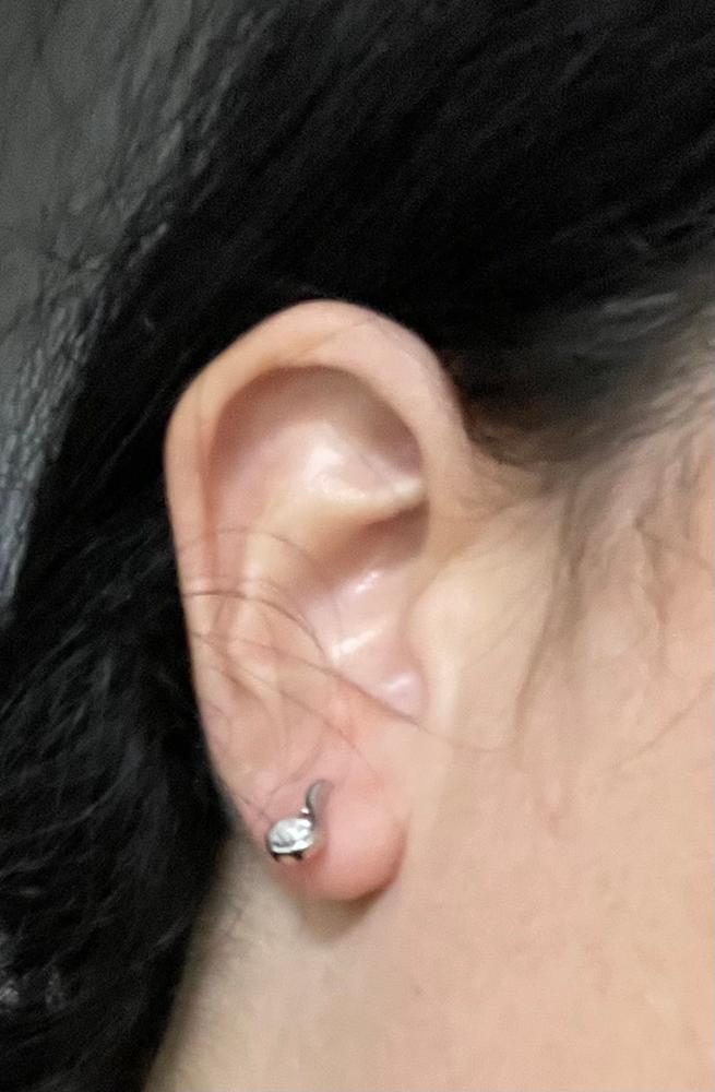 Parker 18k White Gold Plated Crystal Teardrop Stud Earrings - Customer Photo From Samantha 