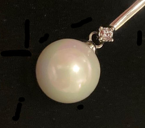 Tatum "Dignified" 18k White Gold Plated Pearl Pendant Necklace - Customer Photo From Mindy