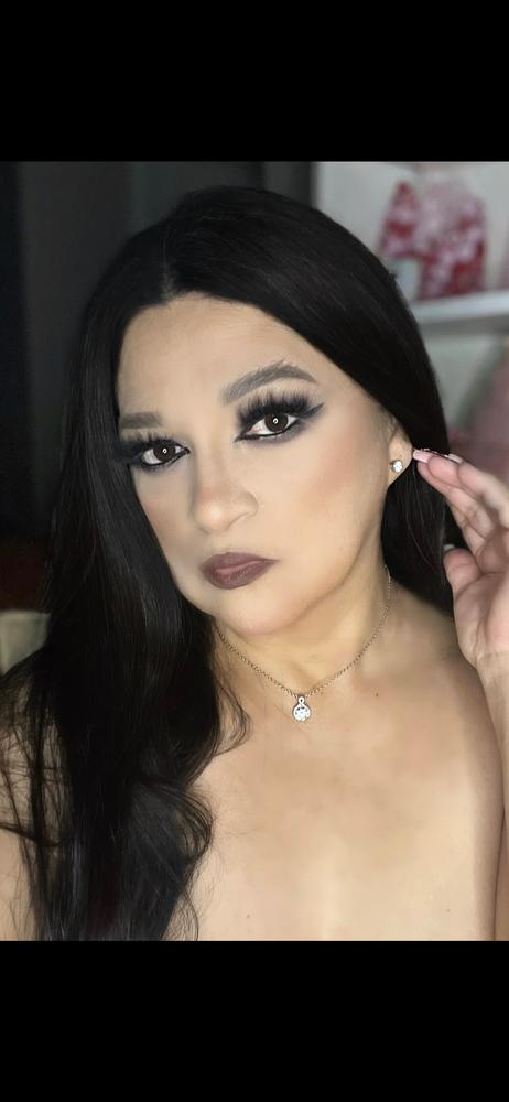 Mia 14k Gold Plated Sterling Silver Diamond Simulated Crystal Stud Earrings - Customer Photo From Beautybyemilyperez