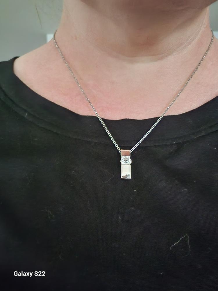 Nailea 18k White Gold Plated Pendant Necklace - Customer Photo From Katerina