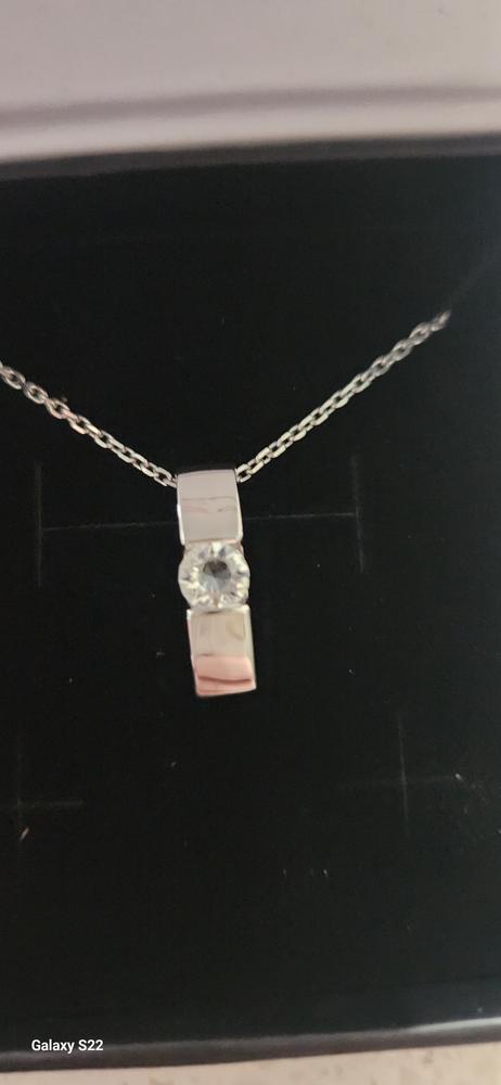 Nailea 18k White Gold Plated Pendant Necklace - Customer Photo From Katerina