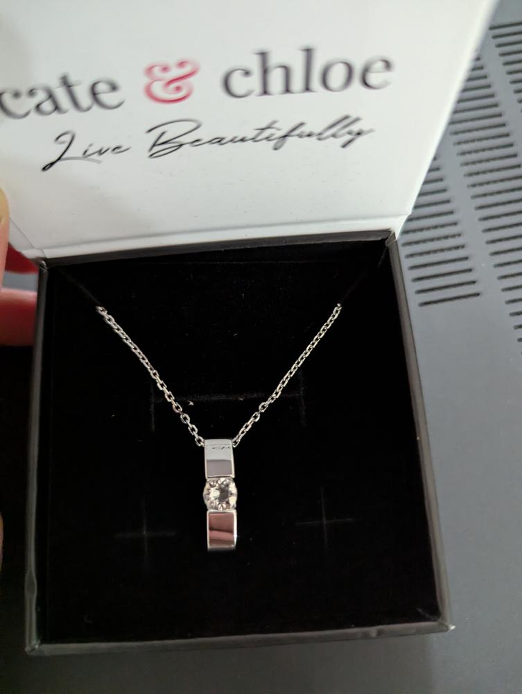 Nailea 18k White Gold Plated Pendant Necklace - Customer Photo From Neha G.