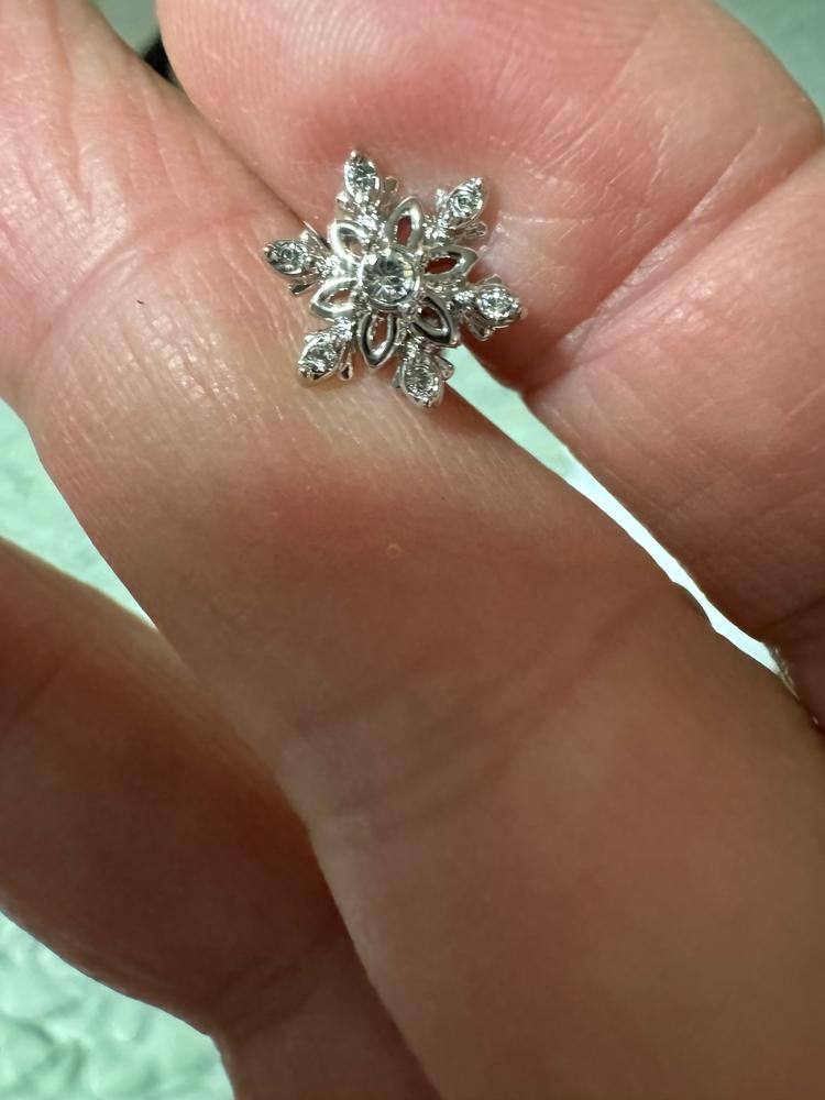 Sunny 18k White Gold Plated Crystal Stud Earrings for Women - Customer Photo From Barbara M.