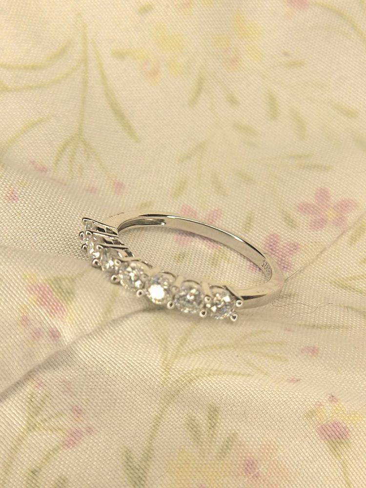Moissanite by Cate & Chloe Josephine Sterling Silver Ring with Moissanite and 5A Cubic Zirconia Crystals - Customer Photo From A D.