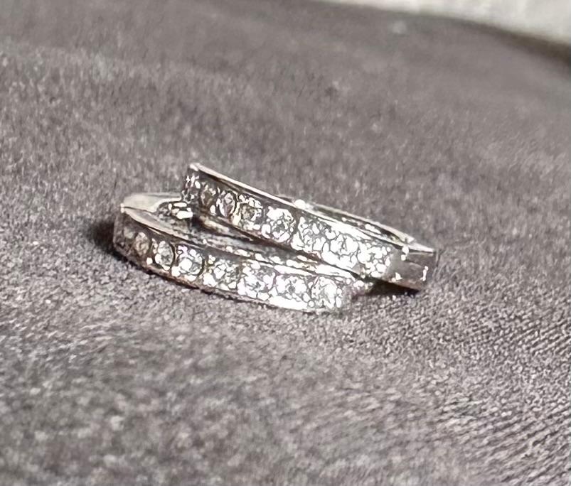 Skye 18k White Gold Plated Crystal Hoop Earrings for Women - Customer Photo From Kathy h.