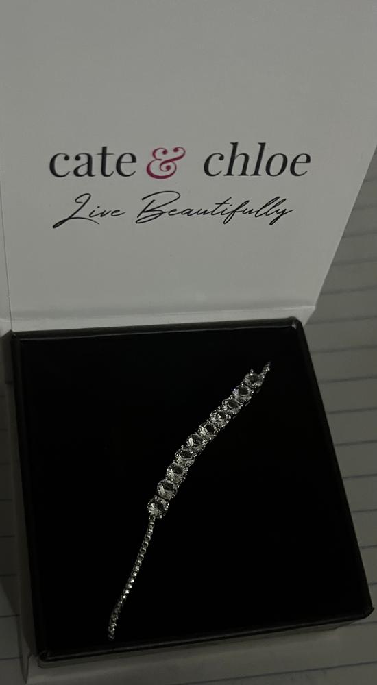 Cameron 18k White Gold Plated Crystal Bracelet - Customer Photo From Christine 