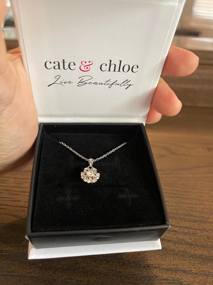 Millie 18k White Gold Plated Crystal Necklace - Customer Photo From Bhavs