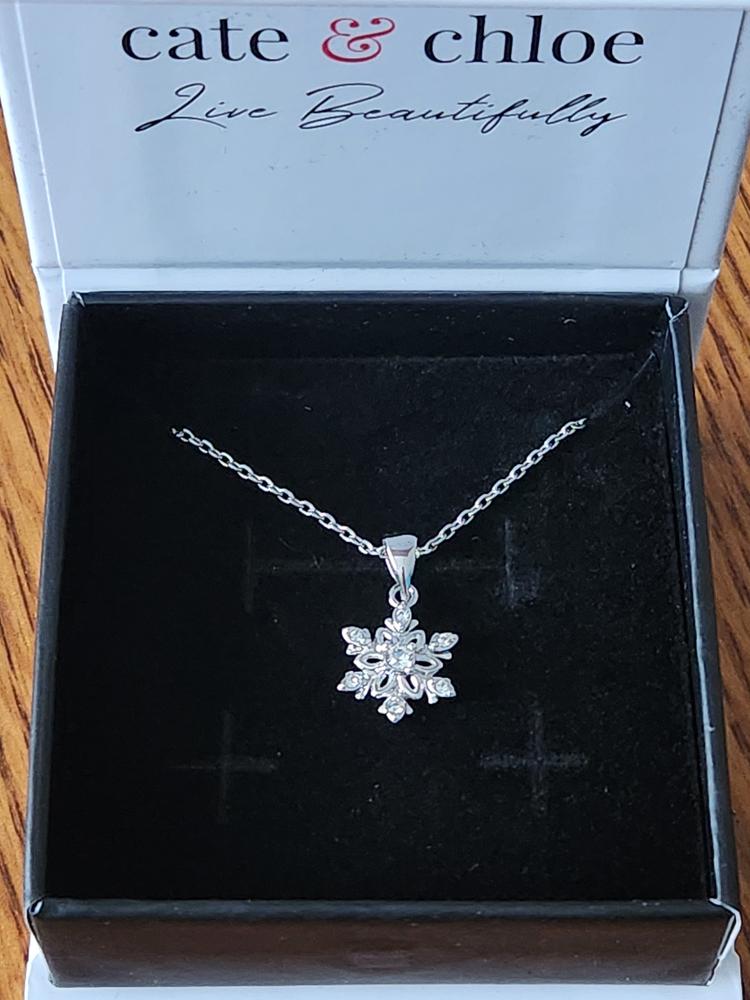 Sunny 18k White Gold Plated Crystal Necklace - Customer Photo From ALowery