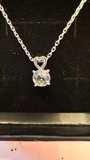 Marian "Passion" 18k White Gold Plated Swarovski Pendant Necklace - Customer Photo From Jane M.