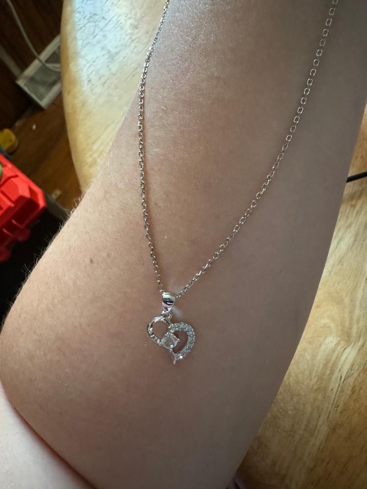 Laila "Radiant" 18k White Gold Swarovski Pendant Necklace - Customer Photo From Krystal h.