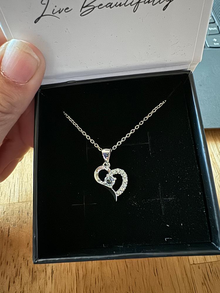 Laila "Radiant" 18k White Gold Swarovski Pendant Necklace - Customer Photo From Krystal h.