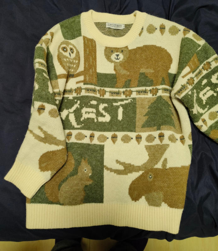 Vintage Bear Knitted Sweater - Customer Photo From springblossom