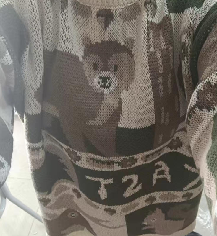 Vintage Bear Knitted Sweater - Customer Photo From springbreeze