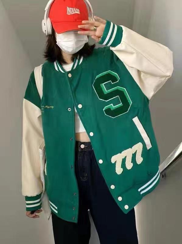 American Vintage Embroidery Varsity Jacket - Customer Photo From Anna