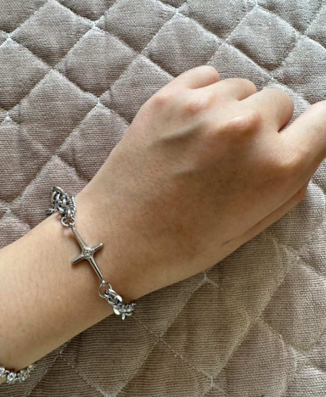 Cross Star-studded Bracelet - Customer Photo From lucas.taylor