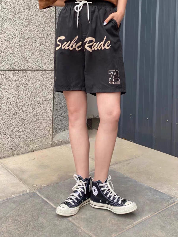 Urban Street Letter Embroidery Suede Shorts - Customer Photo From Gozi