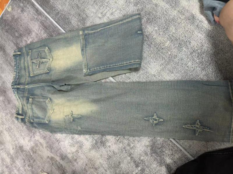 High Street Stars Embroidery Distressed Jeans - Customer Photo From hannahthompson34