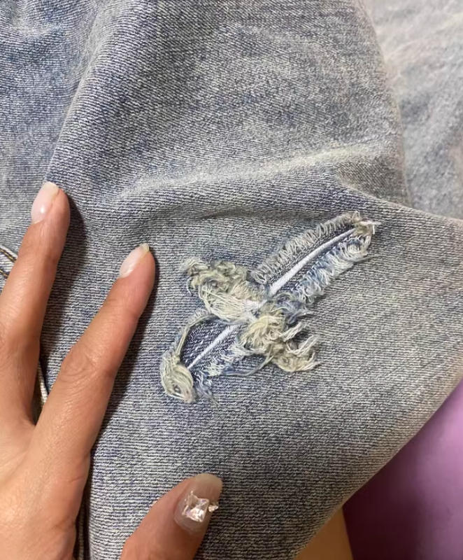 High Street Stars Embroidery Distressed Jeans - Customer Photo From kimberlymoore30