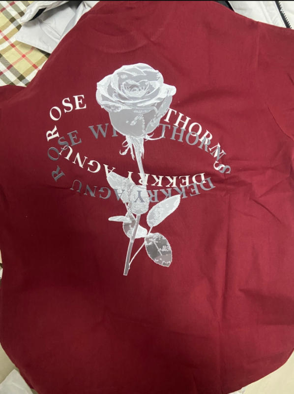Simple Loose Rose T-Shirt - Customer Photo From ella.taylor