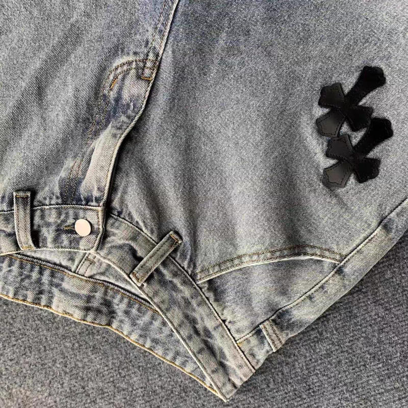 Urban Cross Embroidery Denim Shorts - Customer Photo From Khasra